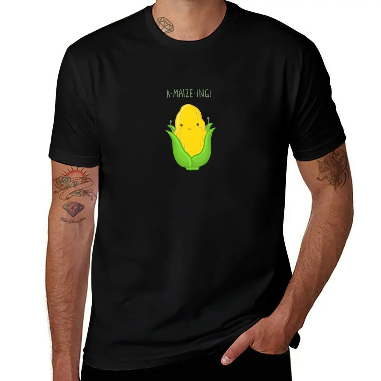 

A-maize-ing! Funny motivational corn pun T-Shirt Louboutins vintage graphic tee summer shirt mens t shirts top quality