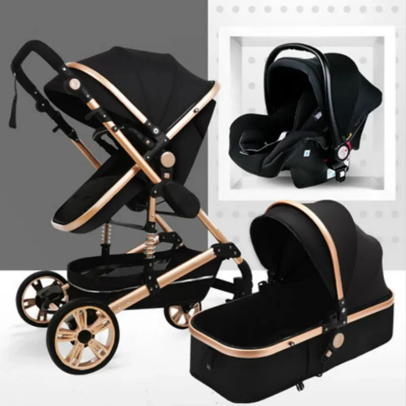 

2020 Baby Stroller 3 In 1 Pram with Car Seat Travel System Baby Stroller with Car Seat Newborn Baby Comfort Car Seat 0~36 months