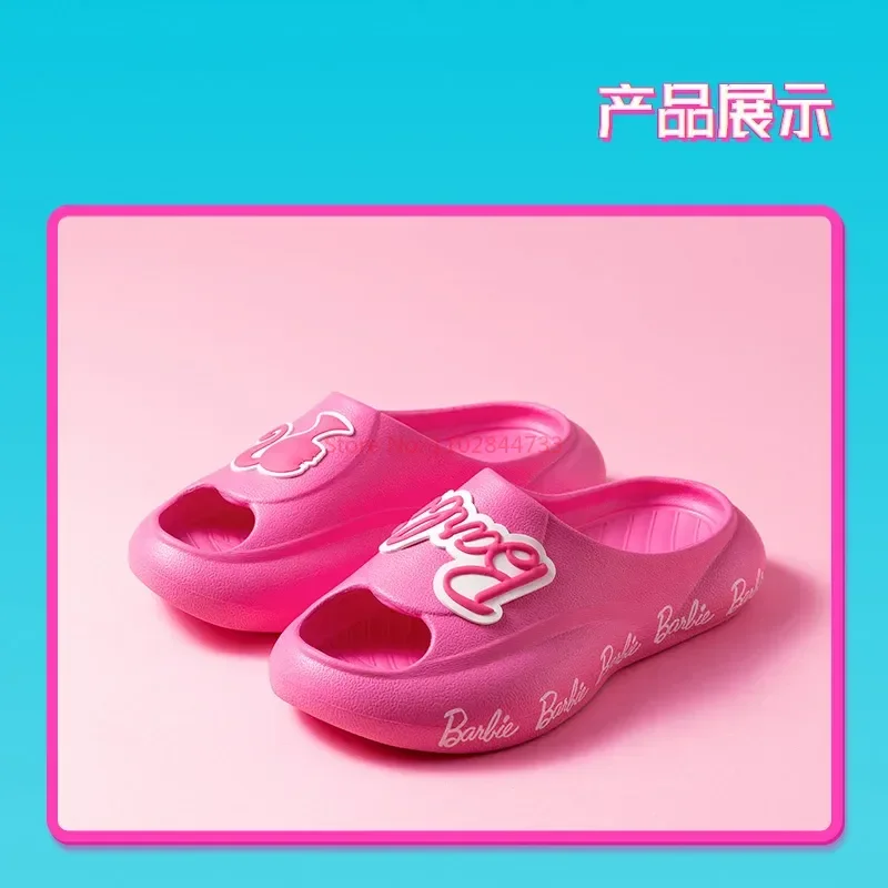 2024 Miniso Barbie Series pantofole Outdoor Sunlight Shining Series Spray Y2k pantofole colorate bagno antiscivolo pantofole da casa