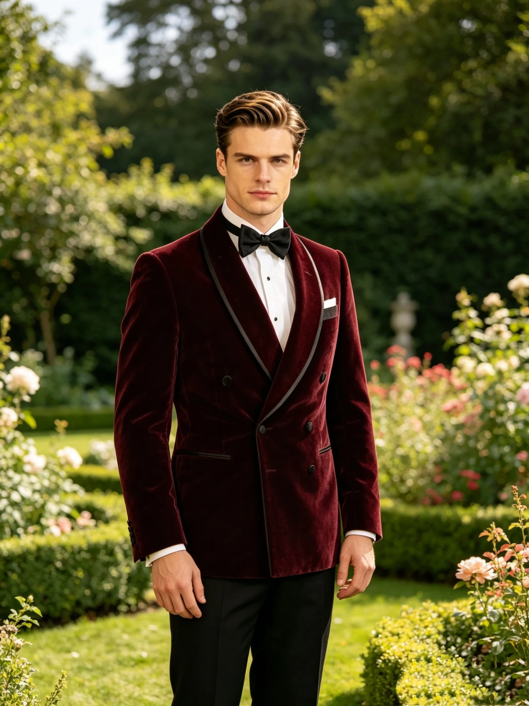 

Burgundy Velvet Slim Fit 2 Piece Wedding Men's Tuxedos Formal Groom Suits with Shawl Lapel Blazer And Pants for Prom Party