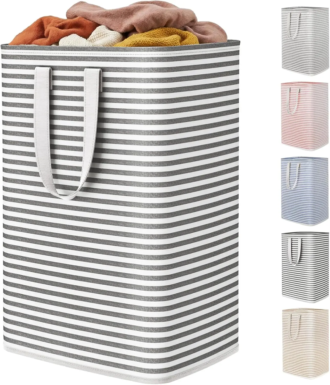 Laundry Basket 80L Each, Collapsible Clothes Hamper with Reinforced Handles, Freestanding Waterproof Design for Bedroom