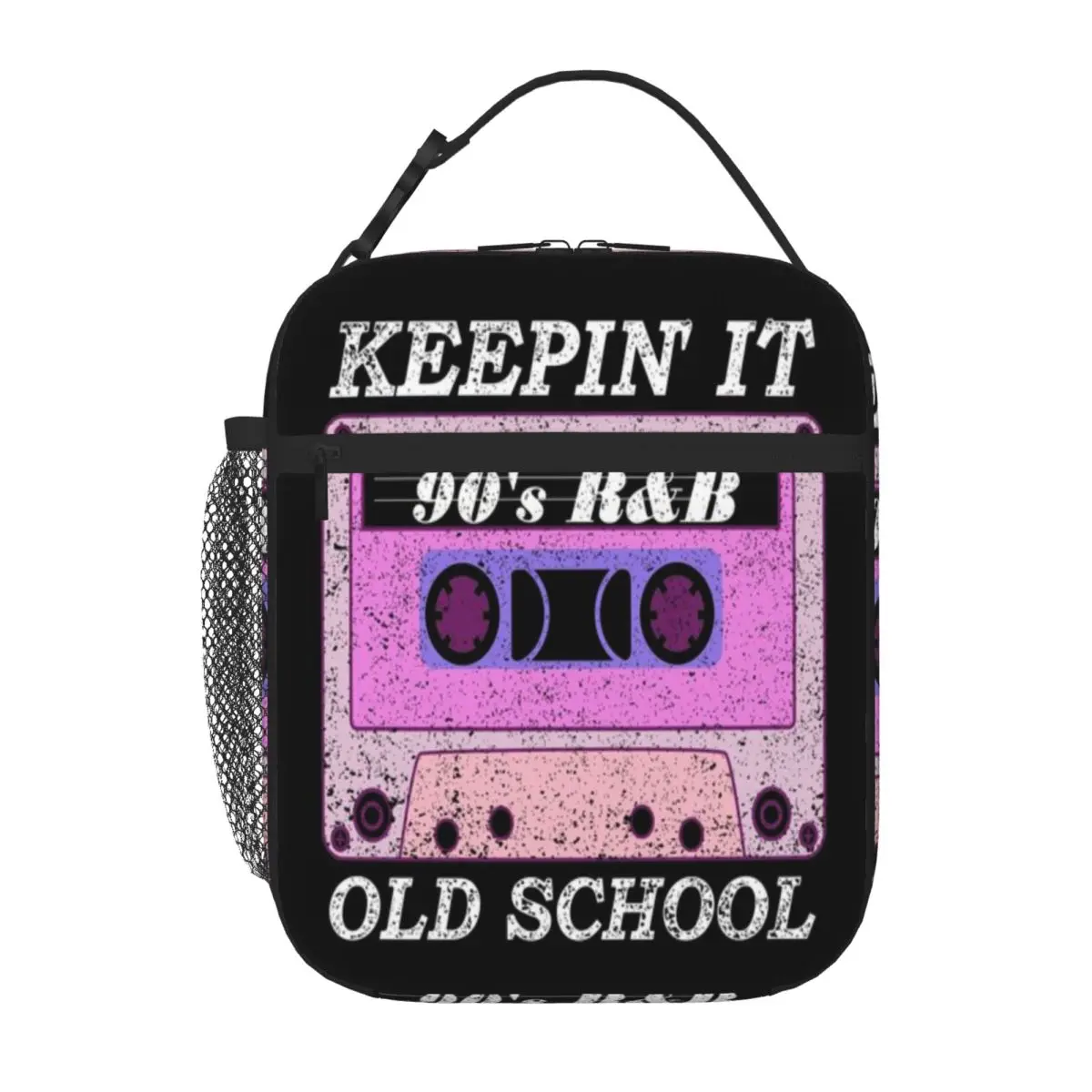 Bestselling 90 S R B Cassette Mixtape Keepin It Old School Throwback Fruit Print Thermal Lunch Bag Field Work Meal Thermal Tote