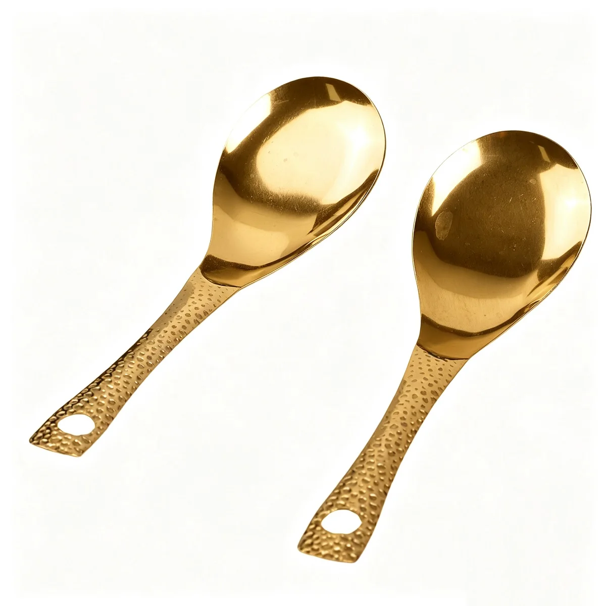 2Pcs Stainless Steel Spoon Set Large Capacity Mirror Cutlery Reusable For Desserts Fruits And Home Kitchen Use
