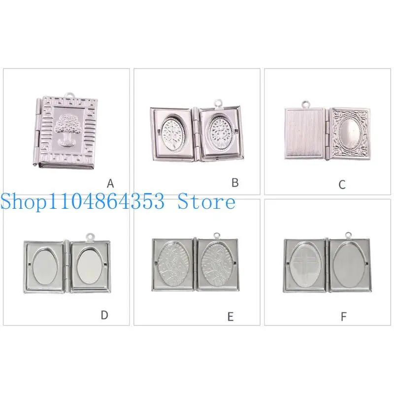 

652F Стильный медальон-книга, подвеска, персонализированная рамка для телефона, ожерелье, подвесной аксессуар