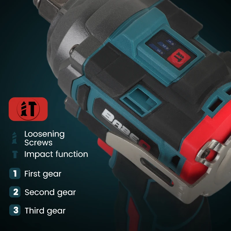 600N.M Brushless Electric Impact Wrench 1/2 Inch Dual Use Cordless Wrench Screwdriver Household Power Tools for 16.8V Battery - Image 3