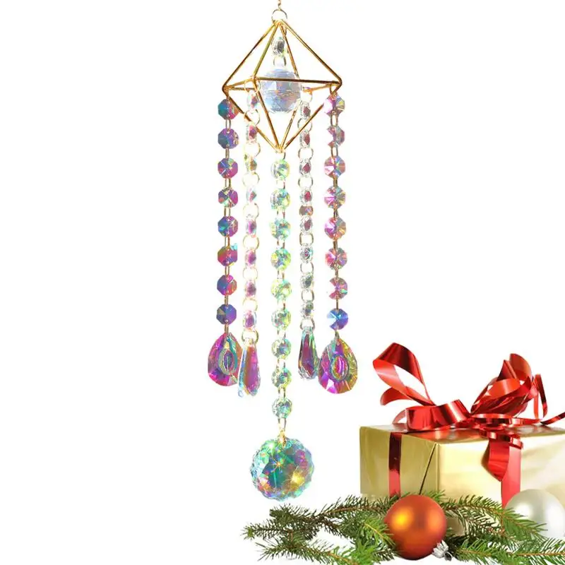 

Crystal Suncatchers Wind Chime Indoor Window Rainbow Maker Pendant K9 Crystal Light Reflection Crystals For Garden Tree Living