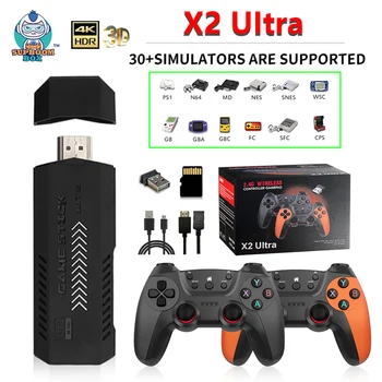 Nueva consola de videojuegos X2 Ultra o solo controlador inalámbrico doble de 2,4G 4K HD30000 juegos 128G juegos Retro regalo de Navidad