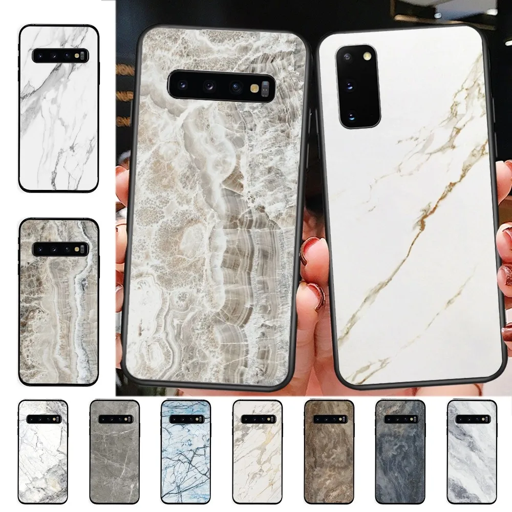 Crack Marble Phone Case For Samsung S 9 10 20 21 22 23 30 23plus lite Ultra FE S10lite Fundas