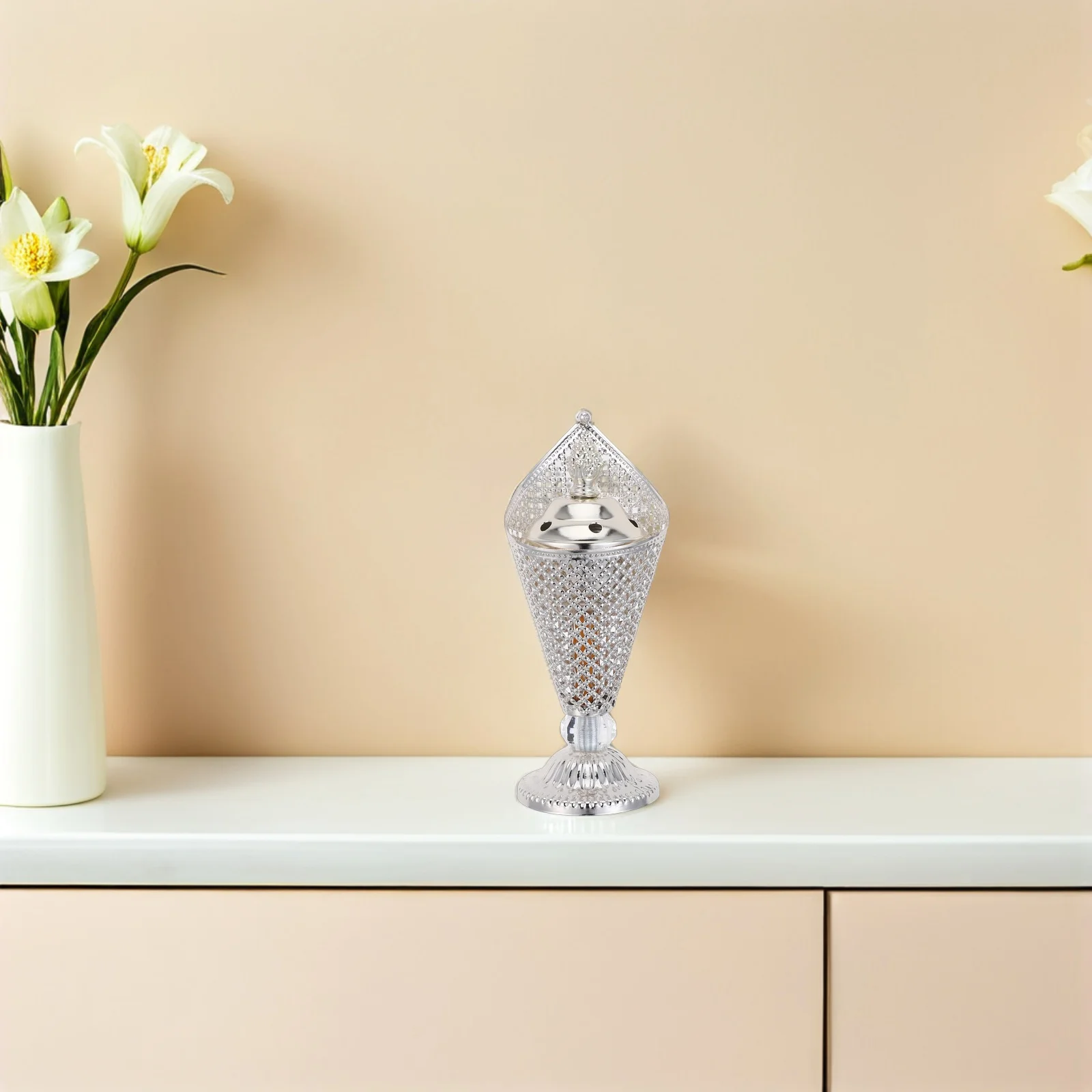 

Decorative Incense Burner Electric Mabkhara for Oud Frankincense Resin Warmth Festival Centerpiece Arabic Home Decor