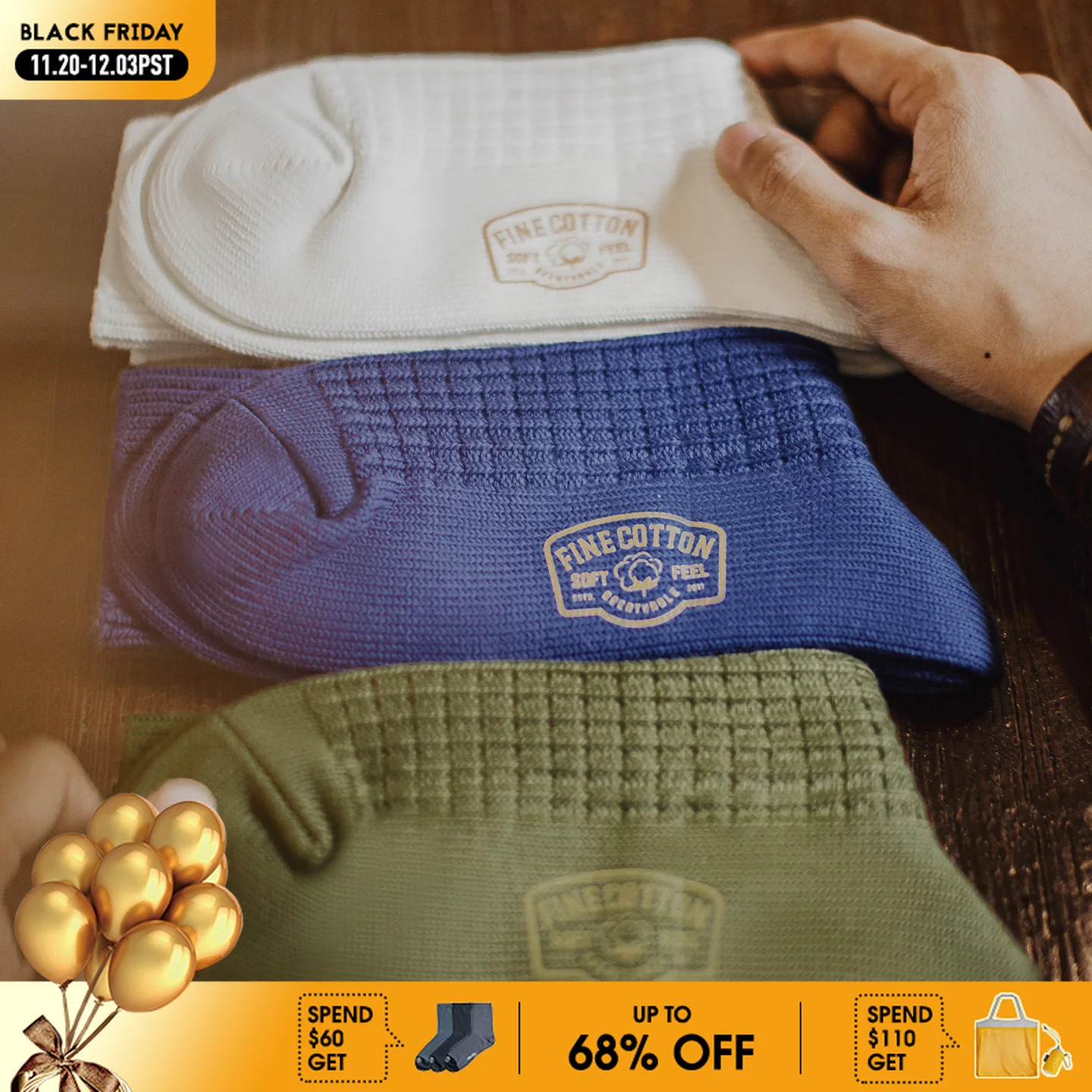 Мужские носки до середины икры