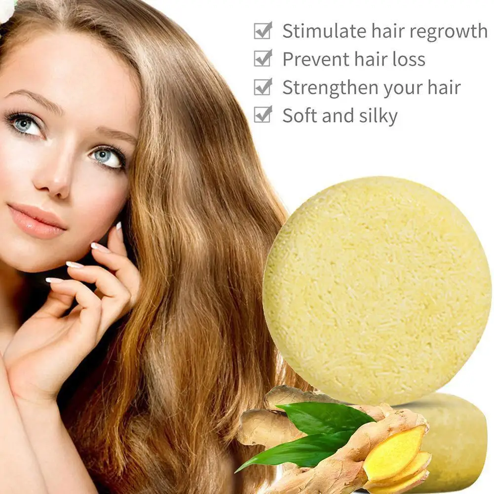 Ginger Thickening Shampoo para o crescimento do cabelo, Anti-Falling Soap Bar, Suave e Restaurar, lavagem densa, tratamento do cabelo, Q3P6