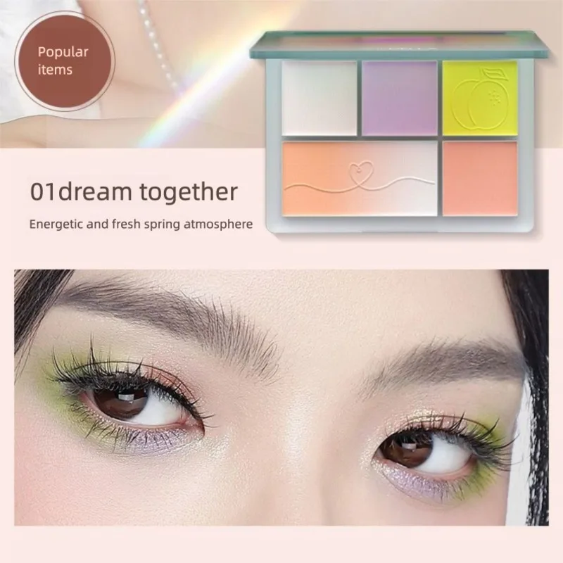 

Sitiya 5-Color Natural Nude Peach Eyeshadow Earth Matte Morandi Pure Desire Multi-Color Beginner Milk Tea Palette
