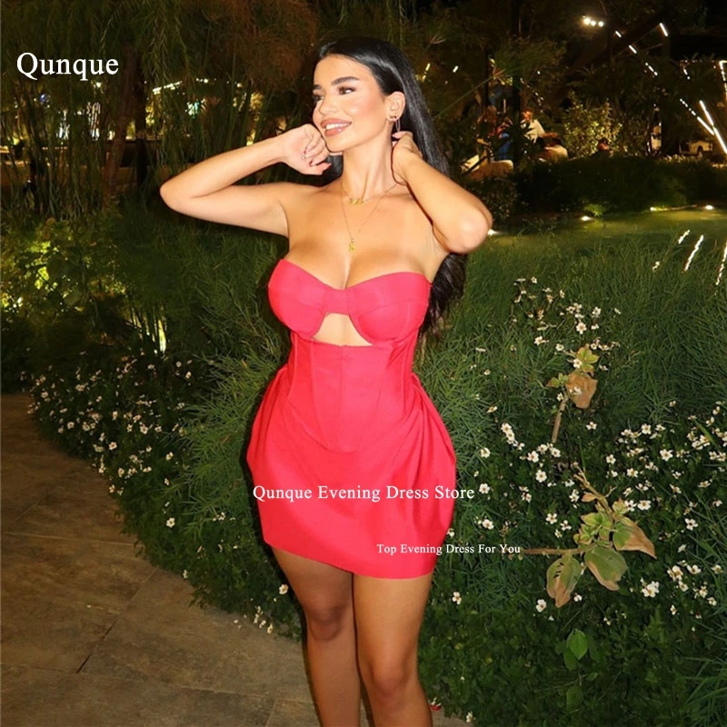 

Qunque Sweetheart Women Mermaid Evening Dresses Vintage Sexy Short Prom Gowns Mini Length Homecoming Dresses Vestidos De Noche