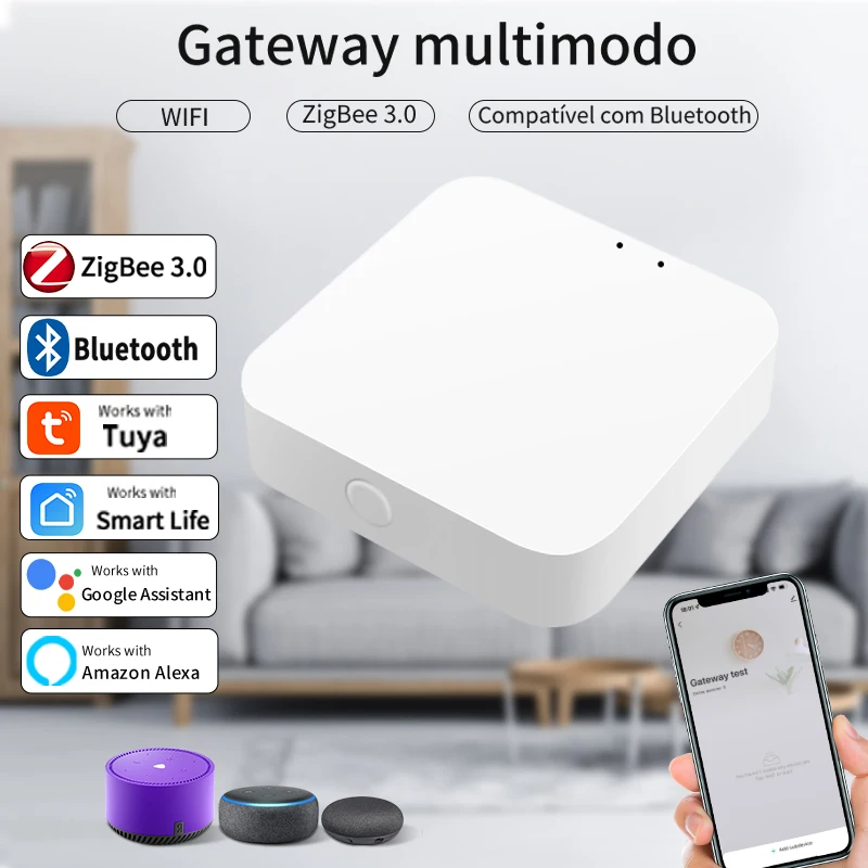 Tuya Multi Mode ZigBee Bluetooth Wi-Fi Gateway Hub Smart Home Appliances APP Remote Controller Bridge Support Alexa Google Home