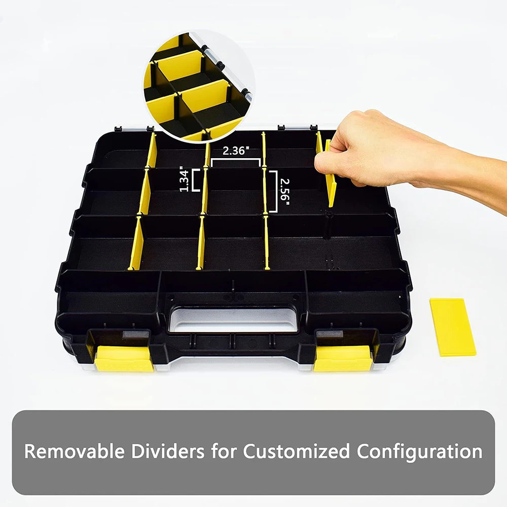 Double-sided Carrying Toolbox Organizer Multipurpose Screw Storage Classifier Parts Plastic Drawer Tools Workshop Storage Boxes