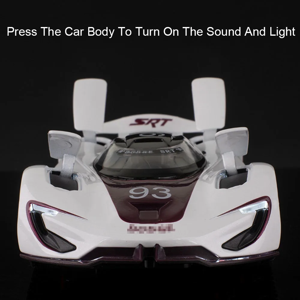 1:32 SRT Tomahawk XVGT cargador aleación modelo fundido a presión juguetes coches puertas sonido abierto luz tirar hacia atrás vehículos regalos de cumpleaños para amigos