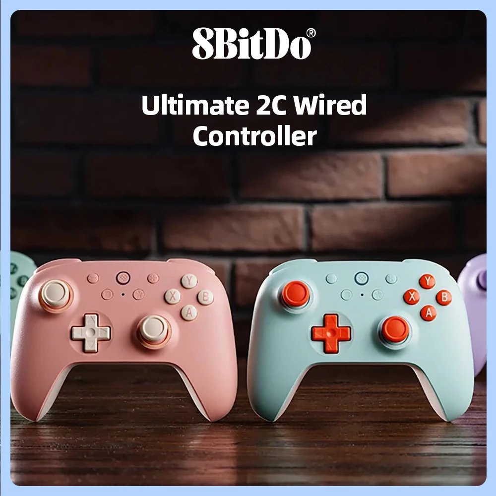 8BitDo - New Ultimate 2C Wired Gaming Controller and Triggers for PC, Windows 10, 11, Raspberry Pi   with Hall Effect Joysticks