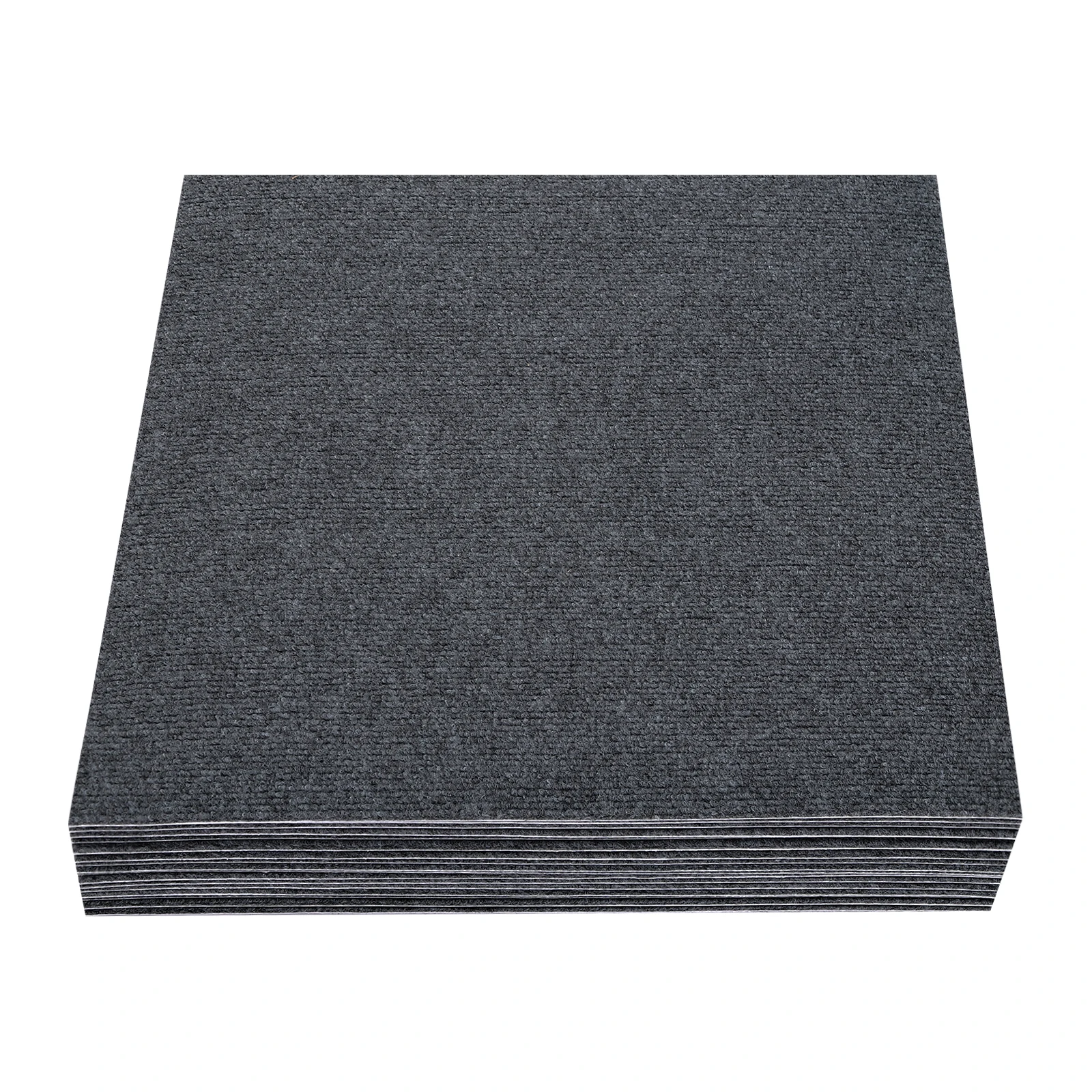 Dark Grey Polyester Fiber, TPR Square Carpet, Floor Carpet, Adsorption Type Self-adhesive Carpet