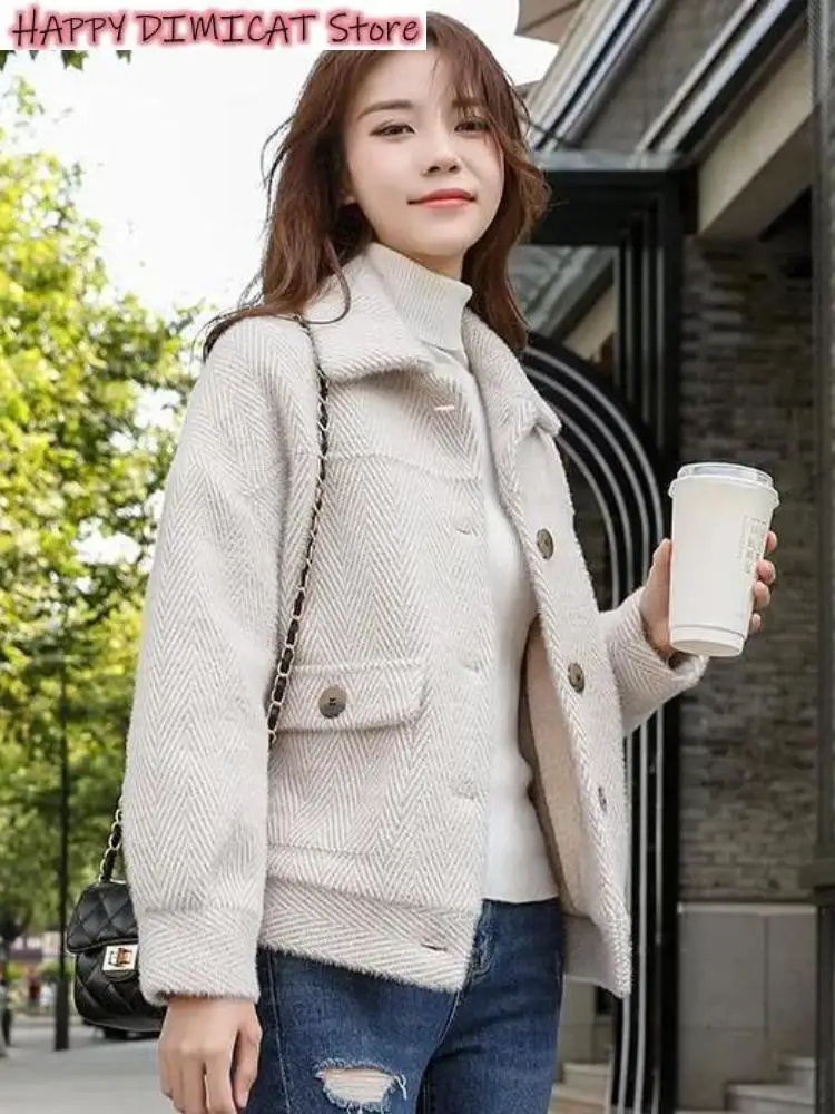 

Women Jacket Warm Loose New Winter Clothes Women Casual Turn-down Collar Women Clothing Comfort Elegance Office Lady Coat