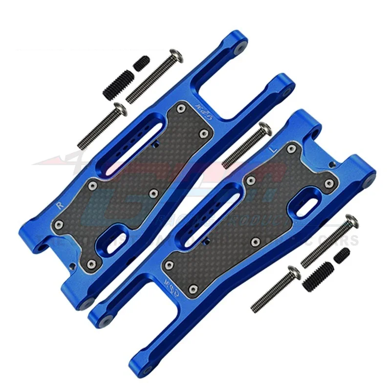 GPM Metalen Koolstofvezel Front Lower Suspension Arm 9530 9531 9633 voor Traxxas 1/8 Sledge 4WD Monster Truck 95076-4 Upgrade Onderdelen