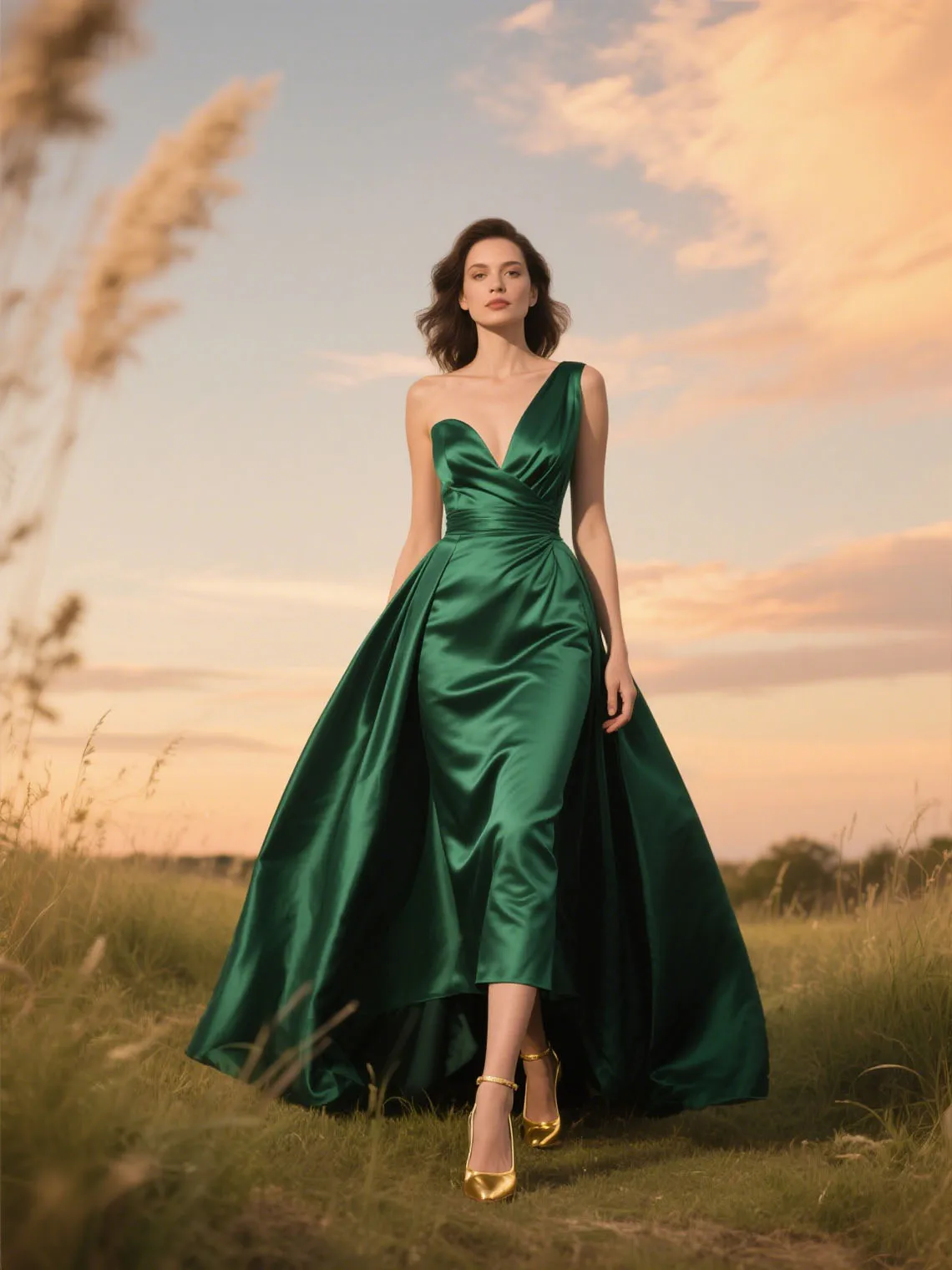 

Sexy Sheath V Neck Long Evening Dress Floor Length Satin Vintage Sleeveless Backless Wedding Guest Dress 2025 Free Customized