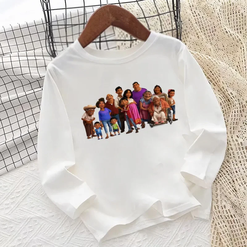 بيكسارز فيلم كوكو طباعة الكرتون الاطفال تي شيرت طويل الأكمام الخريف طفل الفتيان الفتيات ملابس مضحك عادية الأطفال س الرقبة تي شيرت #5