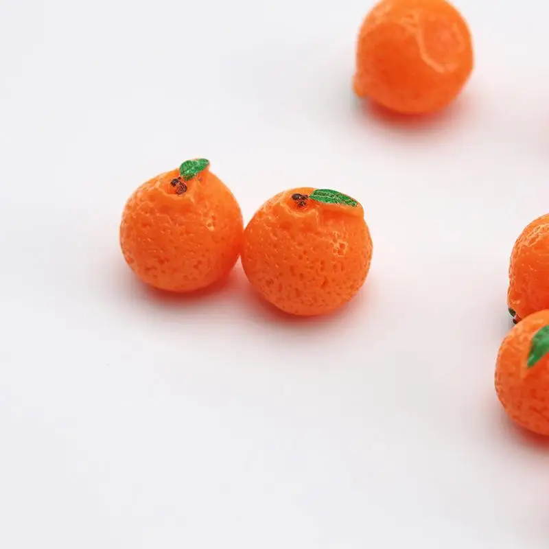 5pcs Mini Orange Tangerine Orange Model Realistic Miniature Fruit DIY Food Accessories Scene Handmade Desktop Decor Props