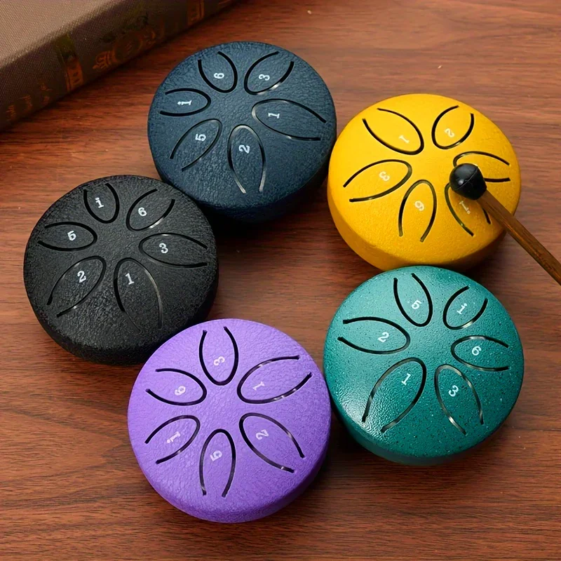 

1pc Mini Portable Steel Tongue Drum - Handheld Percussion Instrument for Beginners