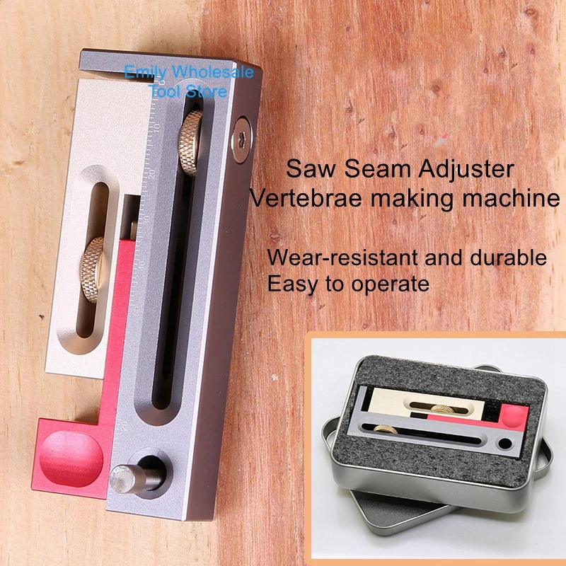 Woodworking tools saw table saw slit adjuster mortise and tenon miter movable measuring block length compensation