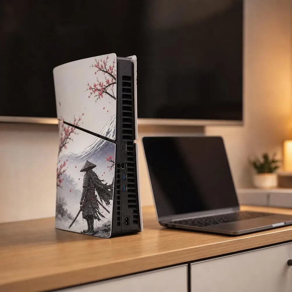 Game Console Replacement Shell Panels With Palm Trees And Skyline Artwork In Pink Purple And Blue For Decorative Shell Styling