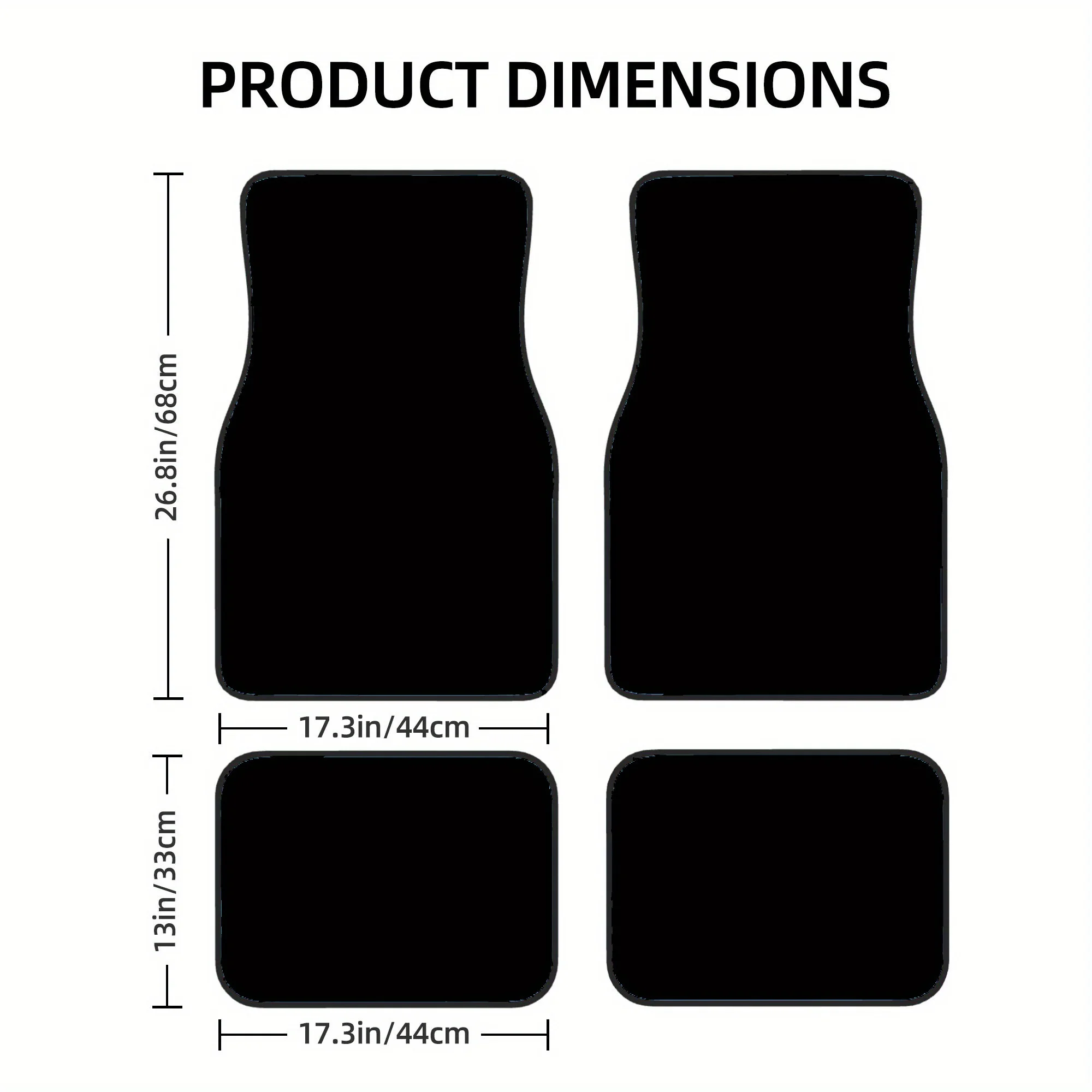 Stylish Record Car Floor Mats Set: Suitable For Compact Cars, Vans, Suvs And More - 1Pc/2Pcs/4Pcs Available