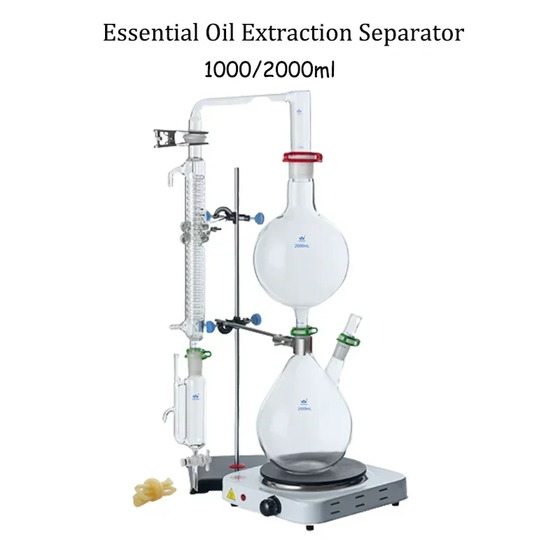 

househol Essential Oil Distillation Kit Water Distiller Purifier Essential Oil Extraction Separator