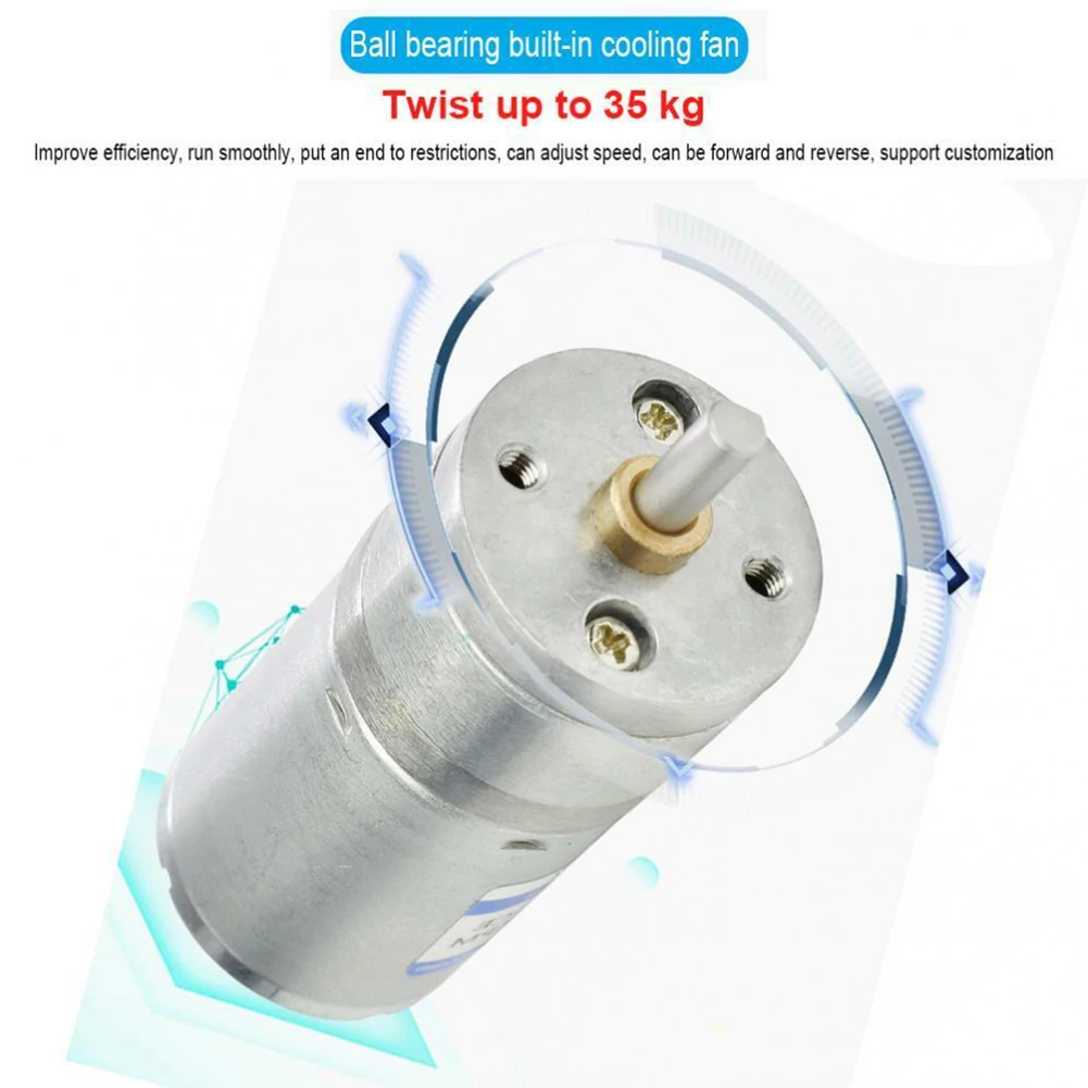 DC Motor JGA25-370 12V Geared Motor DC Motor Electric Gear Motor High Torque DC Reducer High Torque Motor Electric Gear Motor