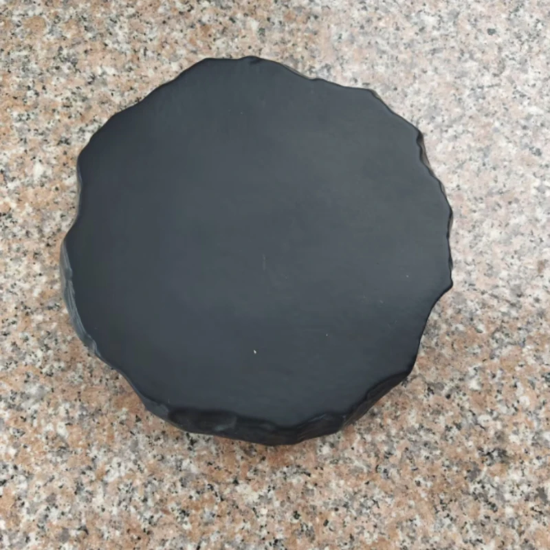 Creative Stone Pattern Ceramic Plate Dishes Western Food Steak Plate Dessert Plate Black and White Gold Special-shaped Tableware