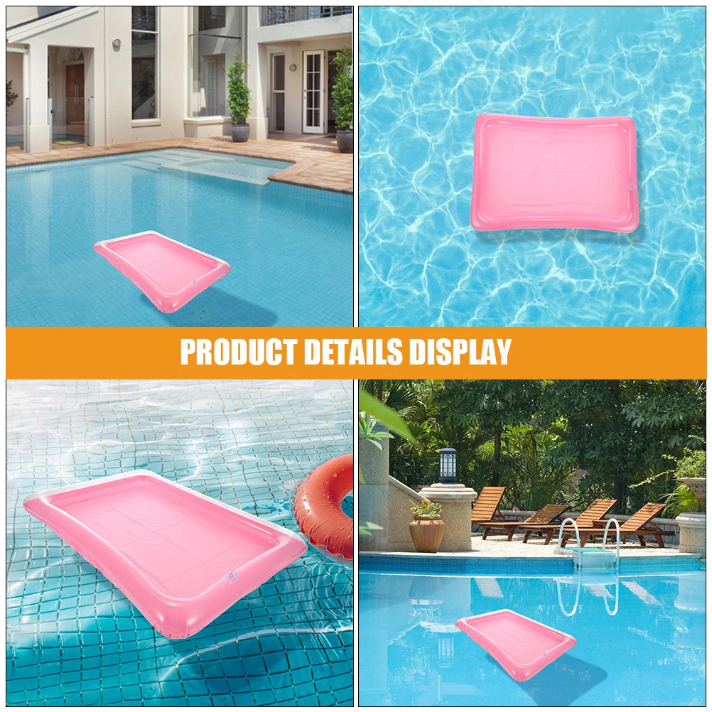 2 stücke Aufblasbare Lagerung Pad Tabletts Schwimmende Eis Servieren Pool Party Getränke Halter Kühlung Tabletts Schwimmen Strand Veranstaltungen