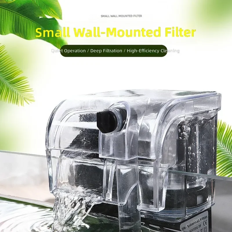 for 110V EU US Standard Thin External Filter Fish Tank Aquarium Waterfall Filter Pump Hanging Wall Mount Water