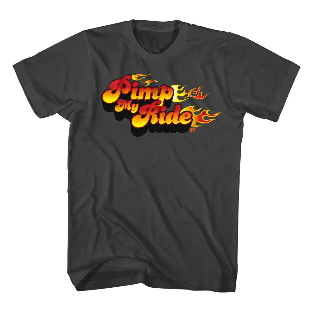 Pimp My Ride Flaming Logo Men's T Shirt Xzibit Wanna be a player but your wheels