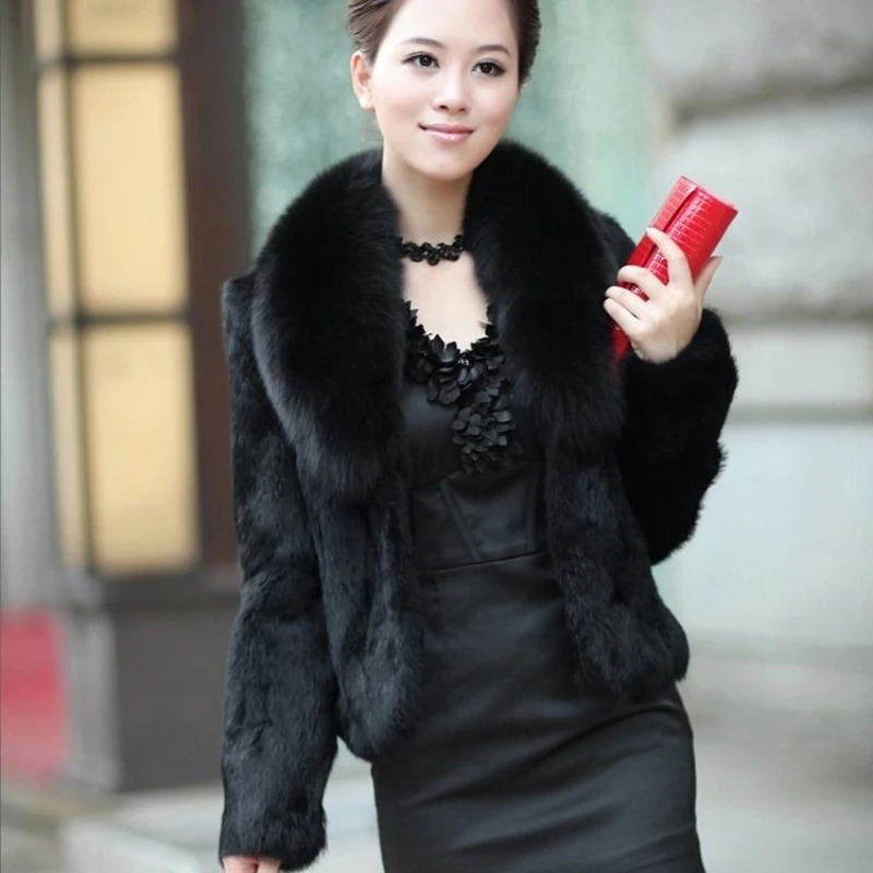 Black White Faux Fur Coat Women Autumn Winter Winter High Quality Short Imitation Fur Jacket Female New Plush Outerwear