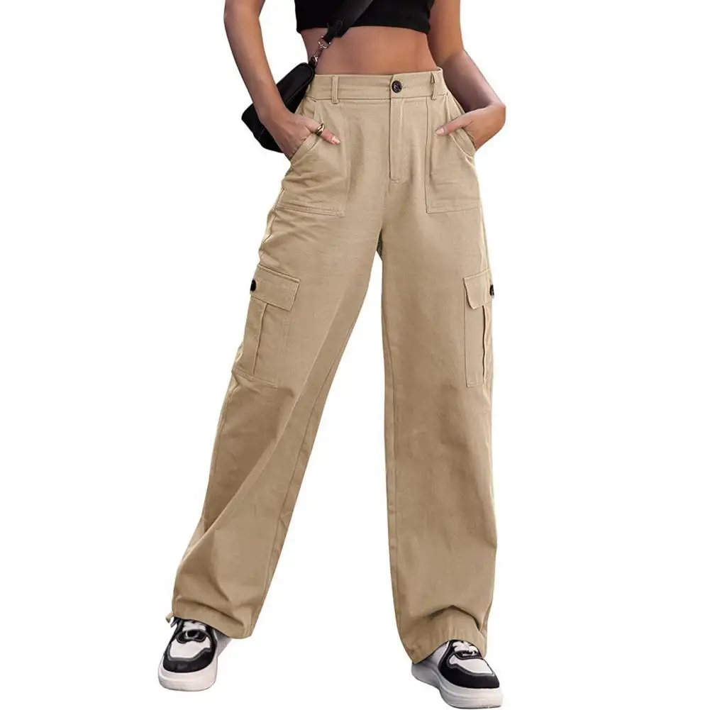 

Straight Leg Trousers For Woman High Elasticity Straight Leg Suit Casual Pants Women'S Wide Leg Pants Cargo Long Trouser