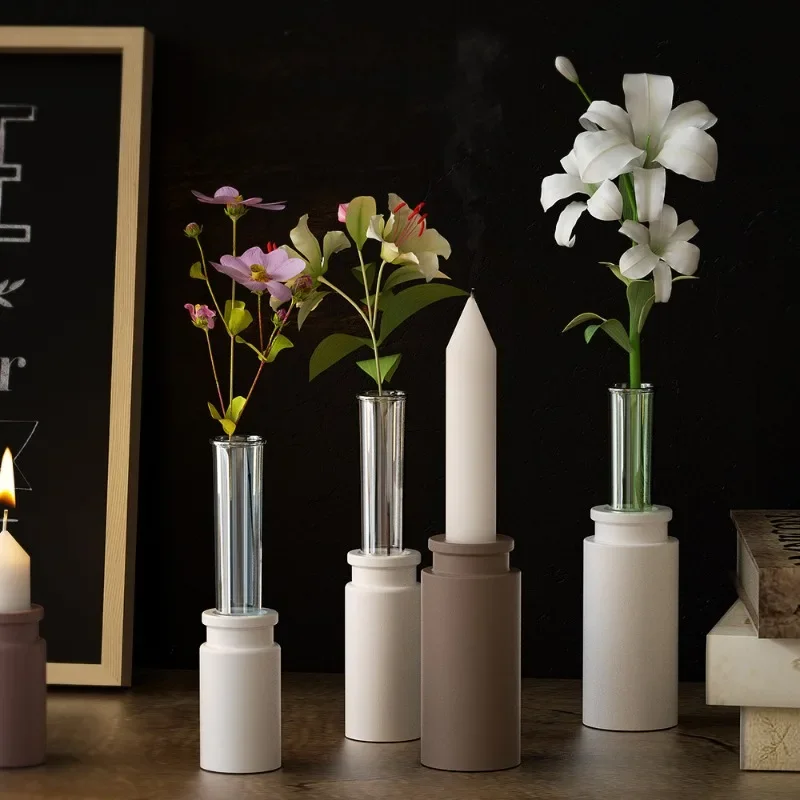 

3Pcs Heart Shape Vase Silicone Molds, Test Tube Hydroponic Flower Vase Casting Mould for DIY Resin Home Decor