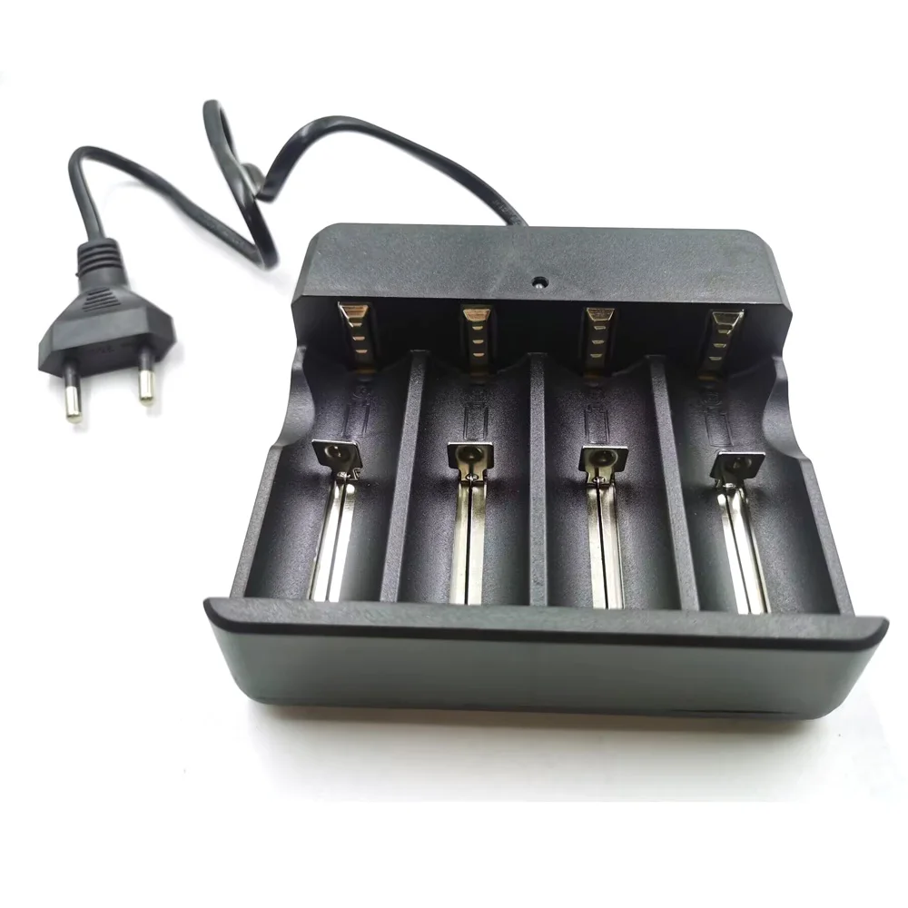 18650Lithium battery charger 3.7v4.2v 4-slot charger 26650/16340/14500/21700 4-channel charging connector