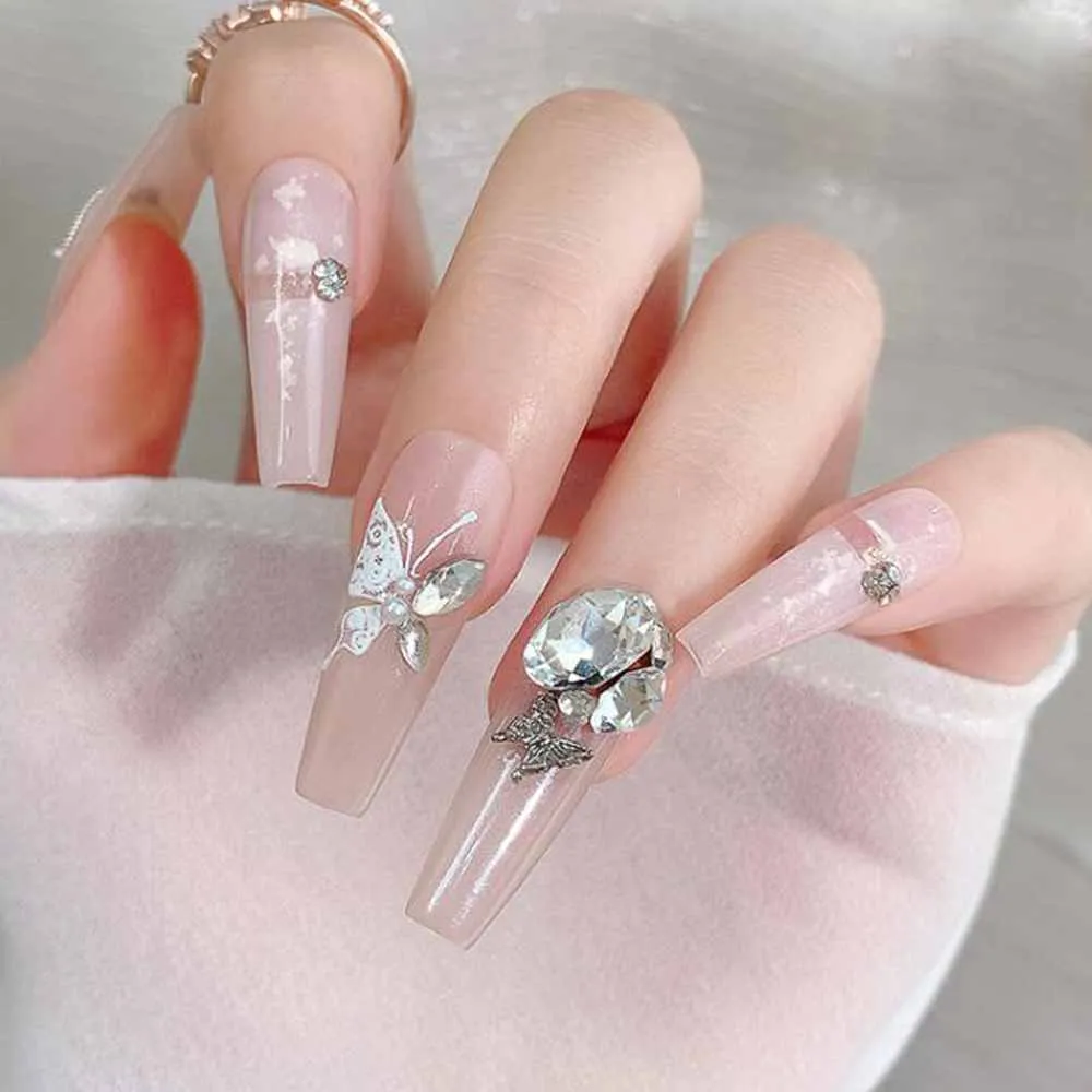 25/50 قطعة ثلاثية الأبعاد الزجاج الشفاف الماس مسمار حجر الراين الكورية نمط 8x8 مللي متر متعدد الشكل كريستال الماس مجوهرات أظافر فاخرة مسمار جوهرة