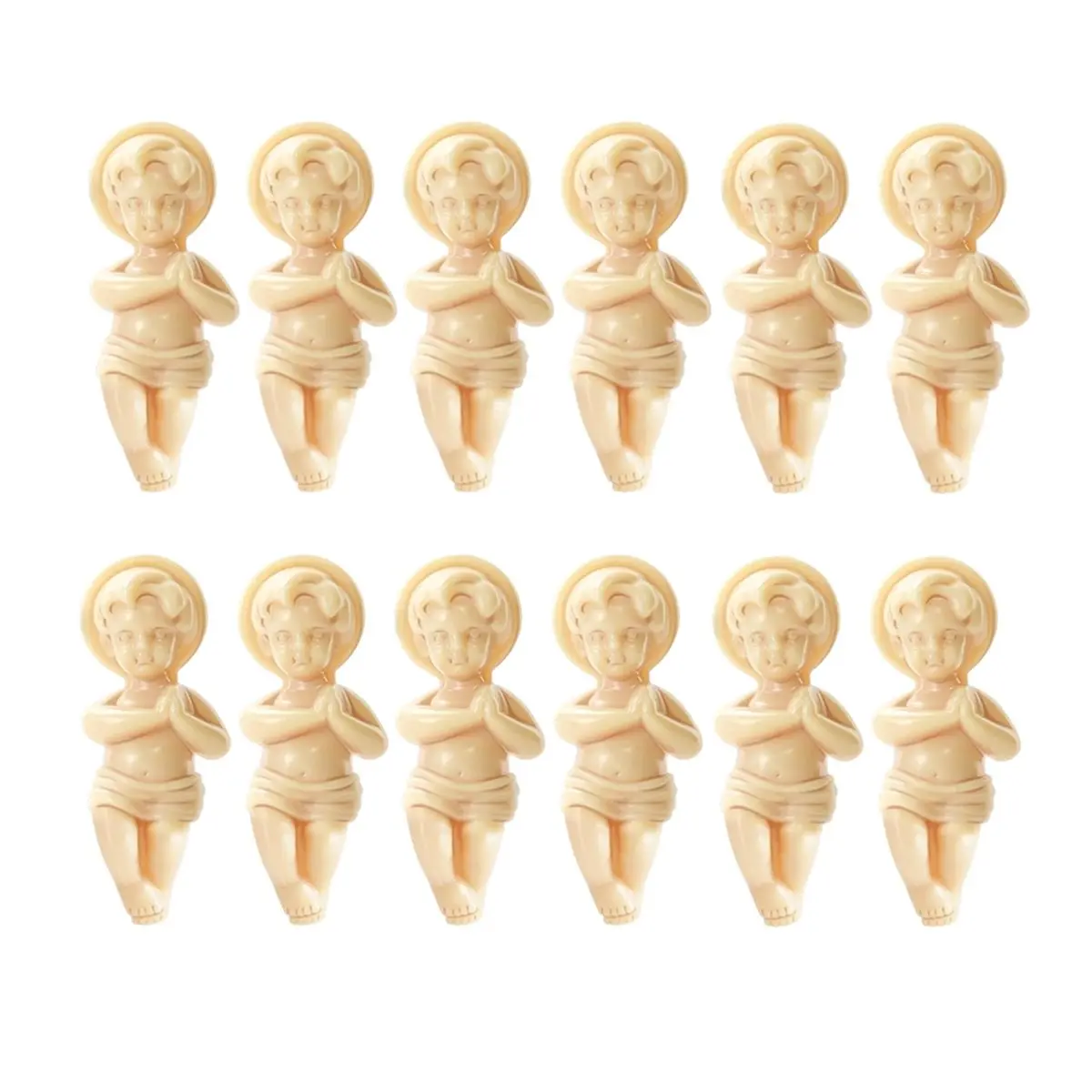 【STABLE QUALITY】Baby Jesus Figurine 1.5'' 12 Pack Cake Figure Resin Mini Jesus Figures Figurines Party Cake Toppers Decorations