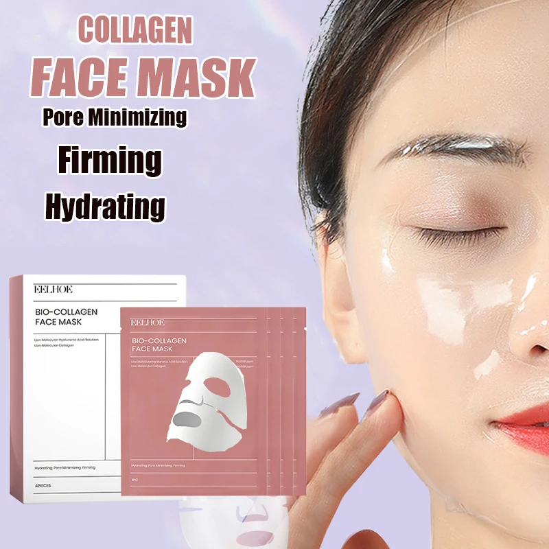 

2025 Bio Collagen Face Mask Shrink Pores Deep Hydrating Overnight Mask Moisturizing Refreshing Brightening Face Skin Care
