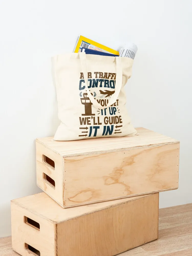 وحدة تحكم المرور الجوي مضحك إقتباس الهدايا حمل حقيبة أكياس البيئية شخصية حمل حقيبة كبيرة المرأة حقيبة كتف قماش