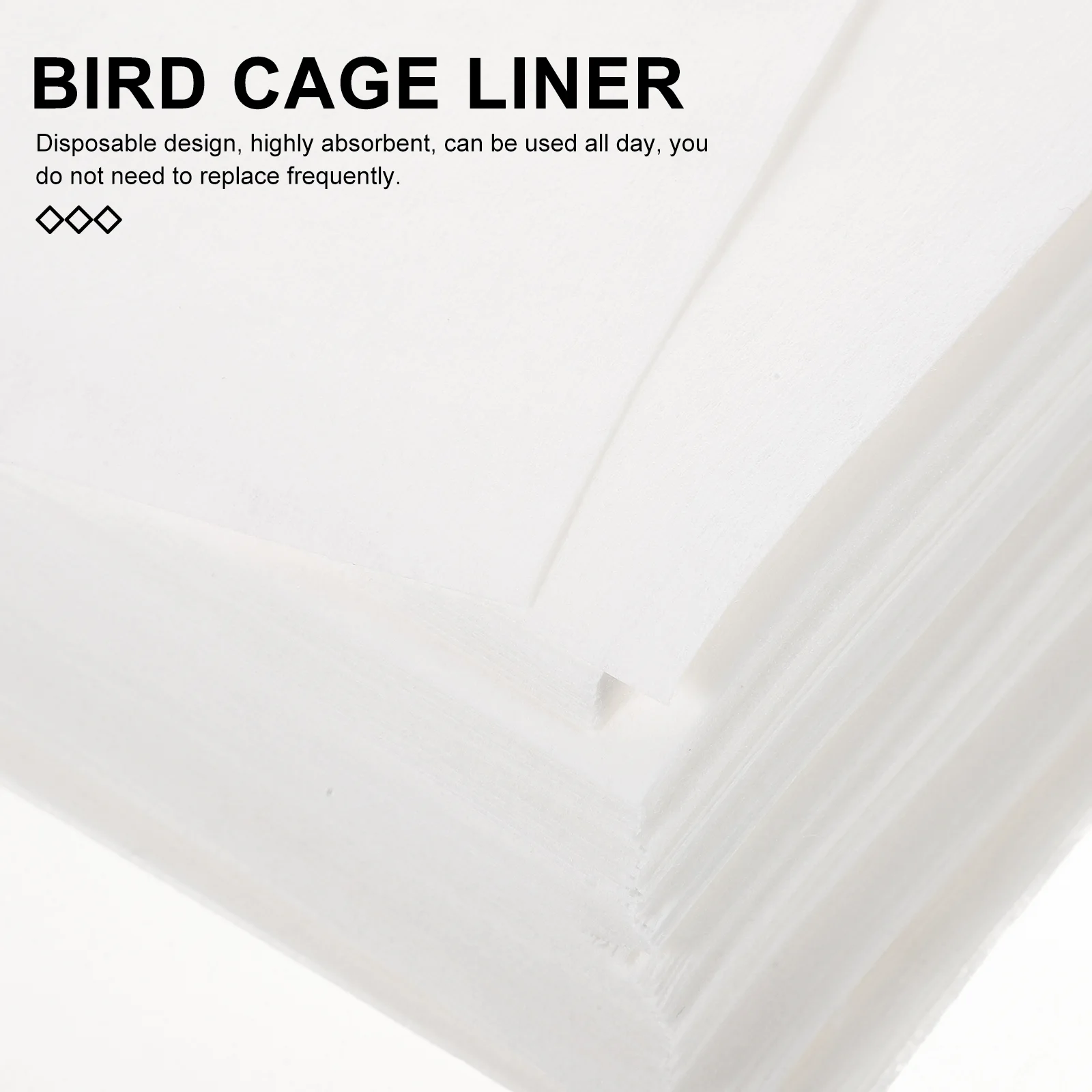 300 Pcs Parrot Cage Bird Bed Sheet Liners Non-woven Fabric Birdcage Absorbent Pad