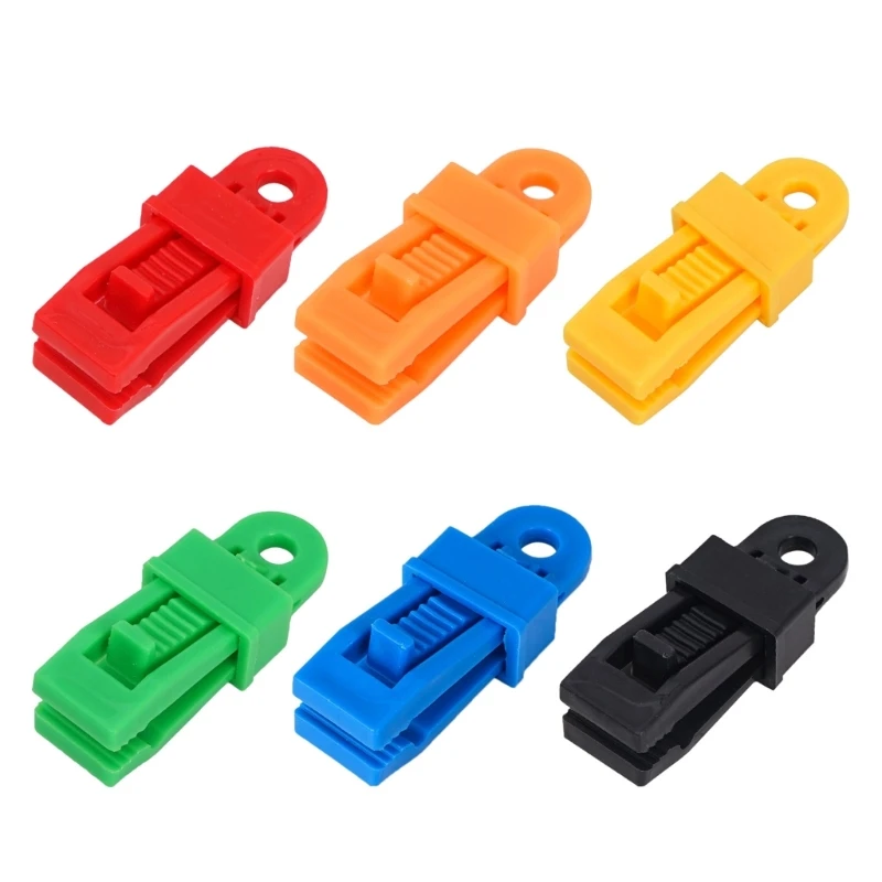 5 Pieces Heavy-Duty Awning Clamps Multifunctional Tarp Clip Tighten Tent-Lock Grip Wind Rope Clamps for Outdoor-Caravan