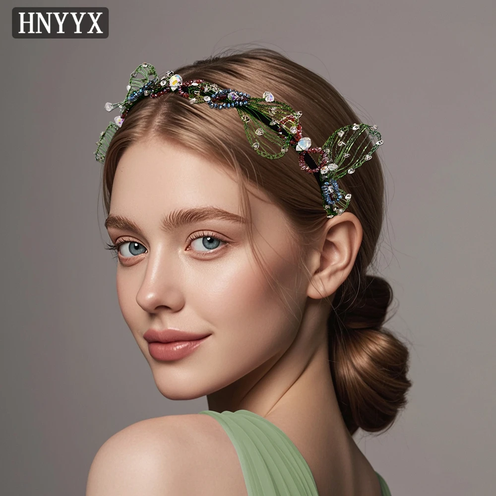 youlapan-フェアリースタイルブライダルウェディングエルフヘッドバンド手作り中空蝶絶妙な女性宴会ダンスパーティー帽子-yax83