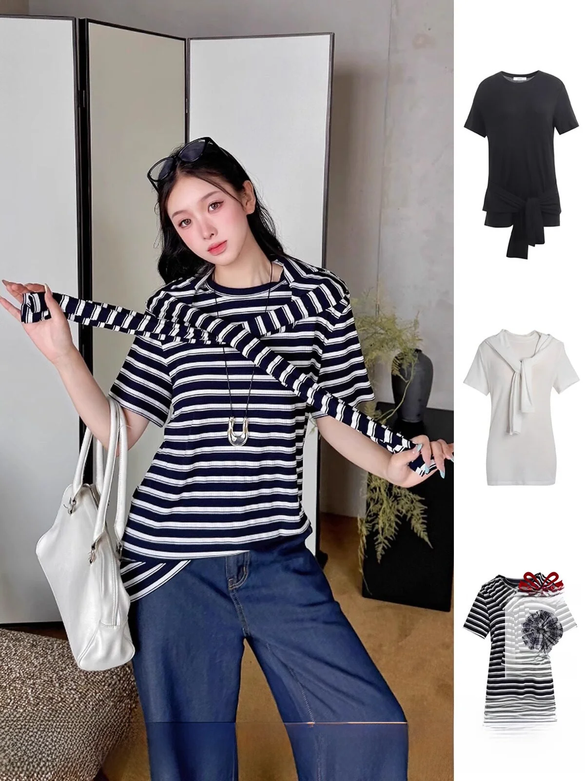 

5e If ort Sve T-irt Dearsocute Buy Hand Store Sve Deconstructed Casual Commute Sle Cotton Blend