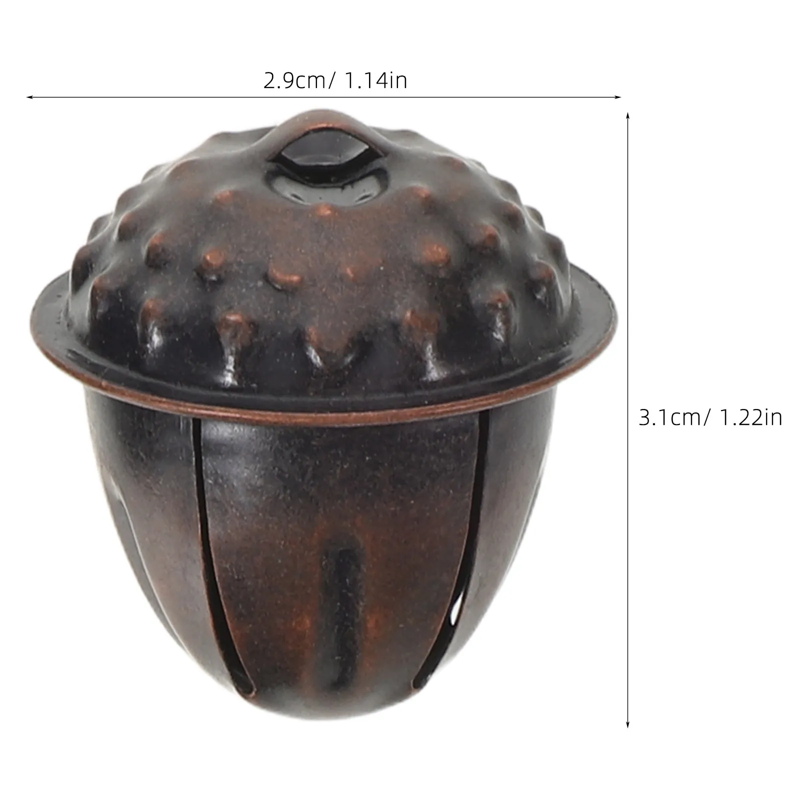20 Pcs Christmas Bell Decorative Pendant Acorn Shaped Jingle Bells Fall Wreath Ornament Camping Cabin
